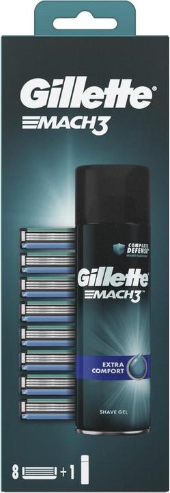 Actual product image Gillette Venus Gillette - Replacement heads Gillette Mach3 8 pcs + Extra Comfort shaving gel (Shave Gel) 200 ml