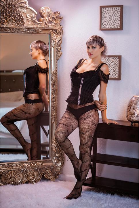 Produktbild Kix'ies Fishnet Tights - Bats - C