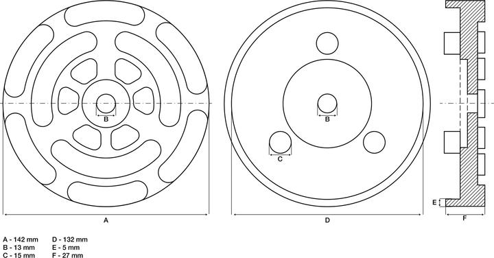 Immagine prodotto BGS Dischi in gomma per ponti sollevatori Ø 140 mm (14 cm, 14 cm)