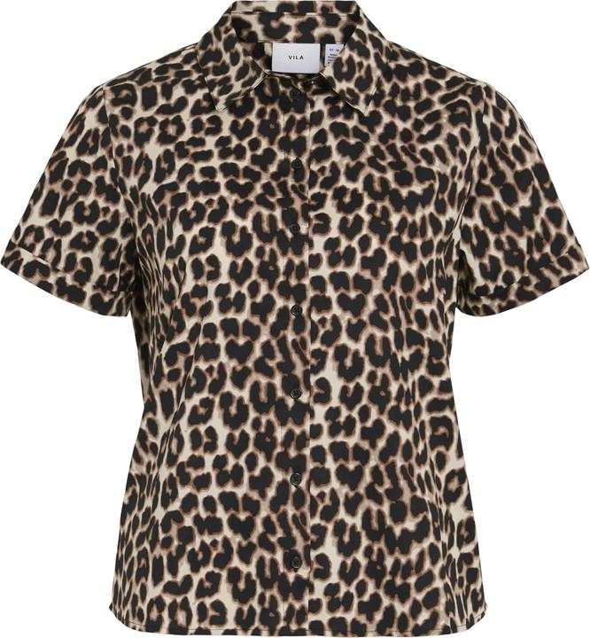 Vila Leoprint Kurzarmhemd (34)