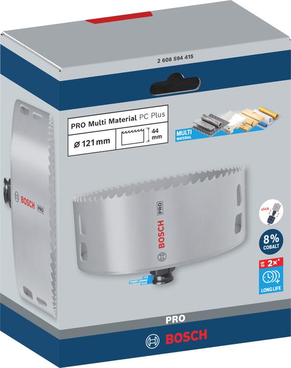 Immagine prodotto Bosch Professional Zubehör Sega a tazza PRO Multi Material PC Plus, 121 mm (121 millimetri)