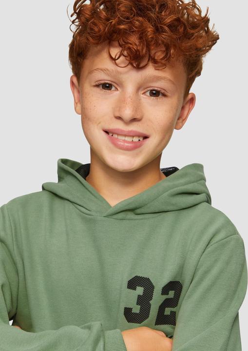 Produktbild s.Oliver Sweatshirt Kapuzen-Sweatshirt mit Mesh-Futter (M)