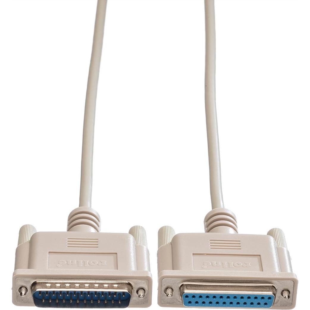 Thumbnail - Roline Serielles Kabel, Stecker Sub-D 25 / Buchse Sub-D 25 (6 m, VGA), Schnittstellenkabel