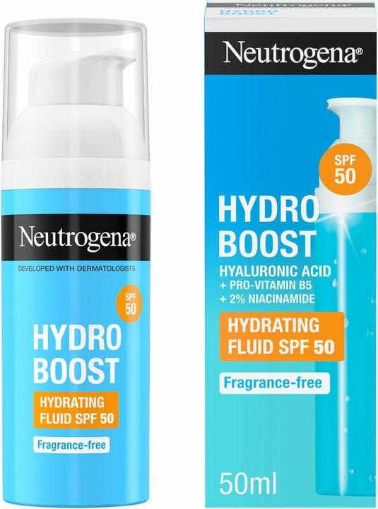 Actual product image Neutrogena HYDRO BOOST+ crema SPF50+ 50 ml (Suntan cream, SPF 50+, 50 ml)