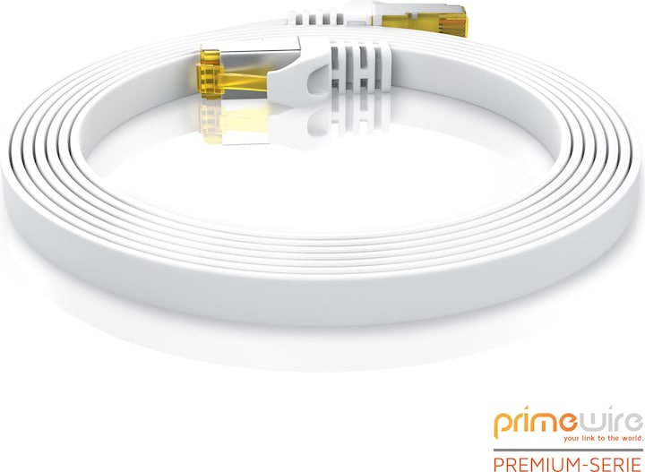 Produktbild Primewire CAT.7 Netzwerkkabel flach - Ethernet Gigabit Lan Kabel RJ45 - Patchkabel - komp. CAT.5 CAT.6 CAT.8 (U/FTP, CAT7, 15 m)