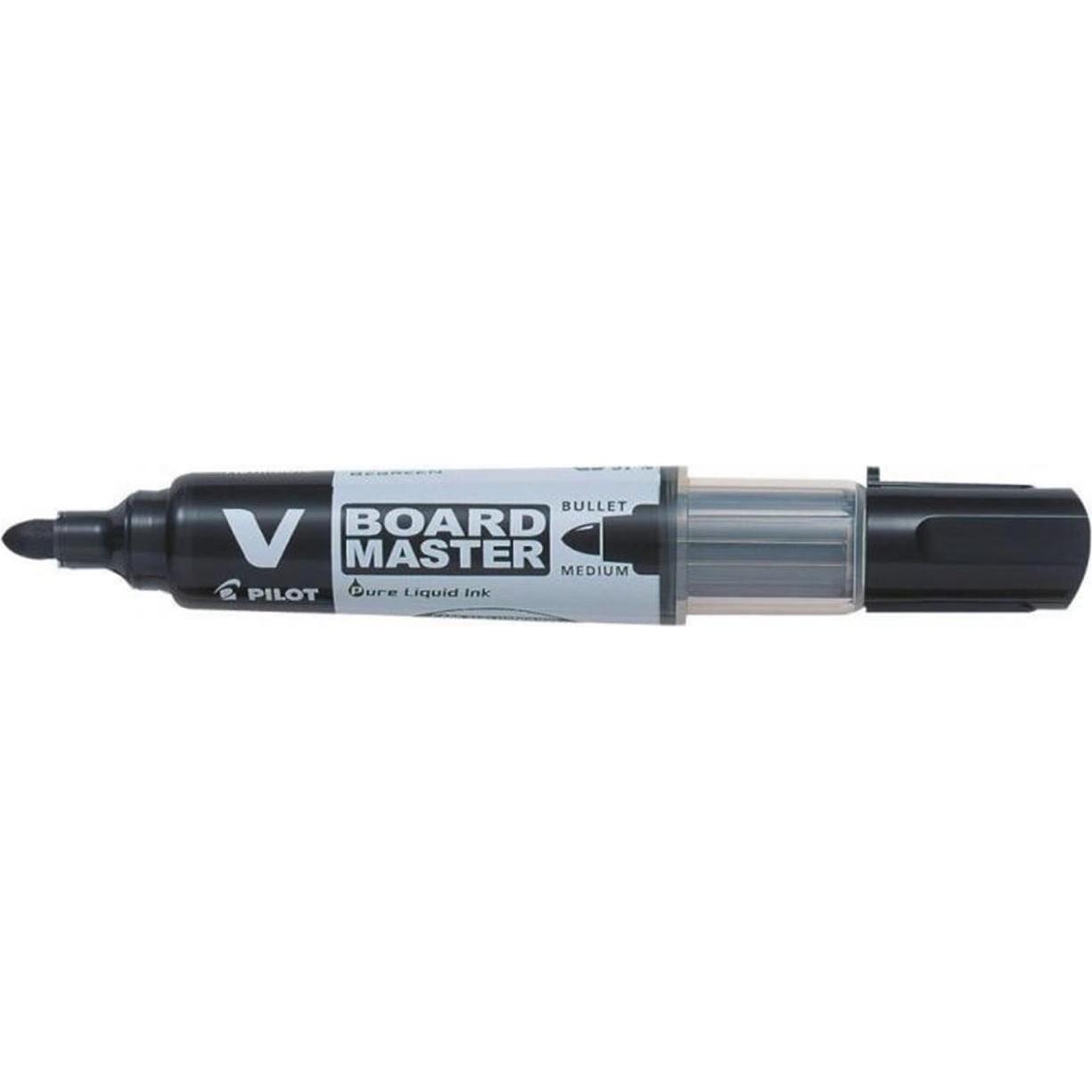 20x Pilot, Marker, BG VBoard Master Medium Rundspitze (Black, 2 mm, 1 x)