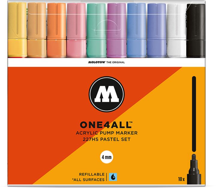 Produktbild Molotow Acryl Marker Pastell 10er Set (Sortiert, 4 mm, 10 x)