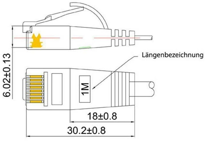 Produktbild Wirewin Netzwerkkabel (UTP, CAT6, 0.75 m)