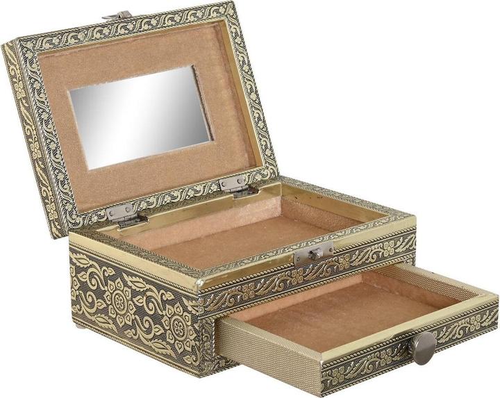 Image du produit Esprit Box-Schmuckkästchen Home Weiss Champagner Holz Aluminium 17,5 x 12,5 x 8,5 cm