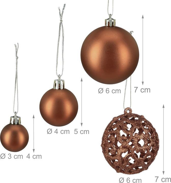 Actual product image Relaxdays Christmas Ornament Set (100 -part)