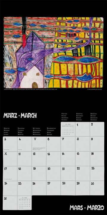 Actual product image Hundertwasser brochure calendar Art 20 (30 x 30 cm, German)