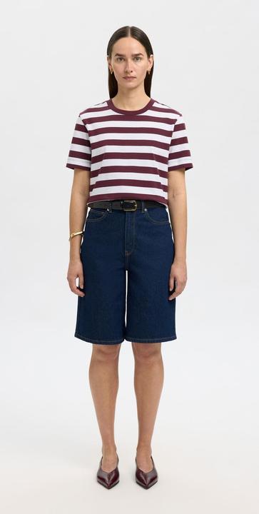 Actual product image Selected Femme Slfessential Ss Striped Boxy Tee Noos (M)