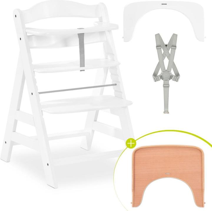 Actual product image Hauck Hochstühle Hochstuhl Alpha Plus White - im Sparset inkl. (Stair high chair)