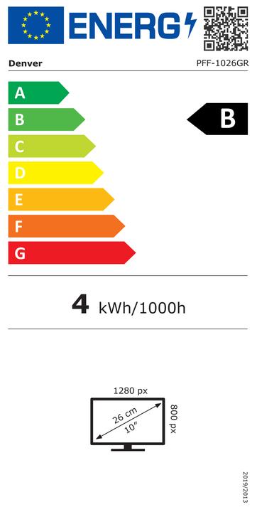 Energy Label Denver Frameo PFF-1026 (10.10", 1280 x 800 pixels)