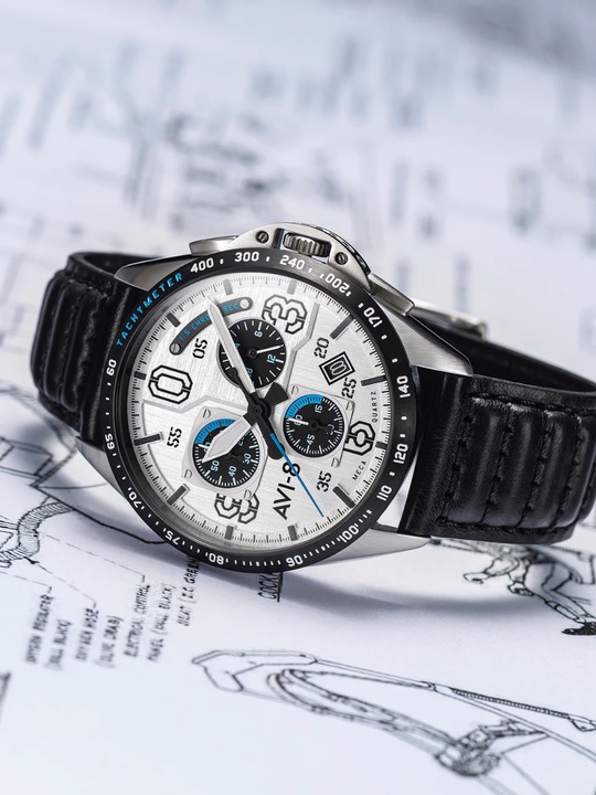Image du produit AVI-8 AV-4077-01 P-51 Mustang Chronographe 43mm 5ATM (Montre analogique, 43 mm)