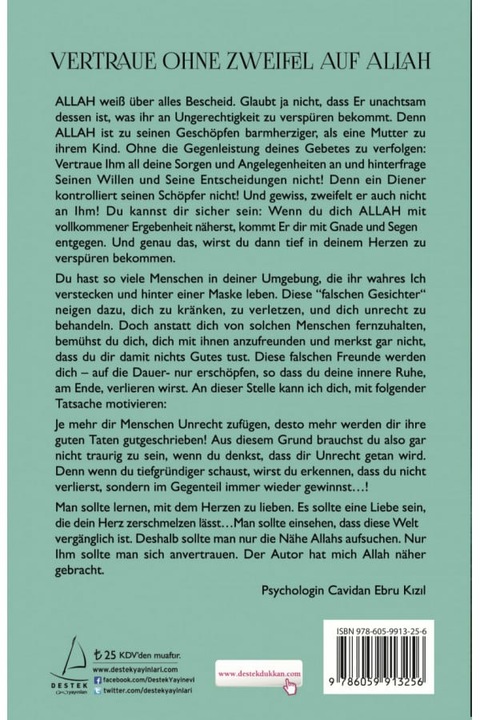 Actual product image Vertraue ohne Zweifel auf Allah (German, Ugur Kosar, 2015)