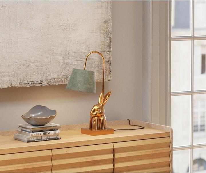 Actual product image Kare Design Table lamp Animal Bunny Gold 57cm