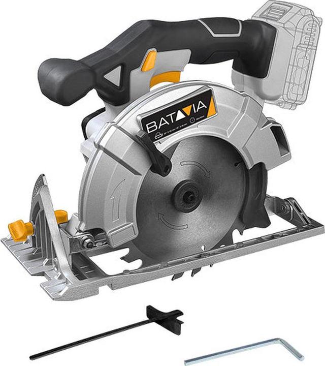 Actual product image Batavia Circular saw - Ã˜ 165 mm - 18V - incl.2.0 AH battery / 4.0 AH charger - Perfect for wood, aluminum
