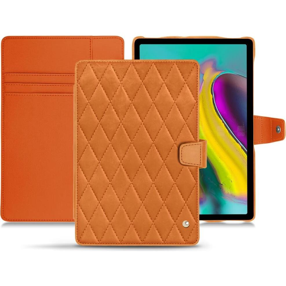 Noreve Lederschutzhülle Wallet (Galaxy Tab S5e), Tablet Hülle, Orange