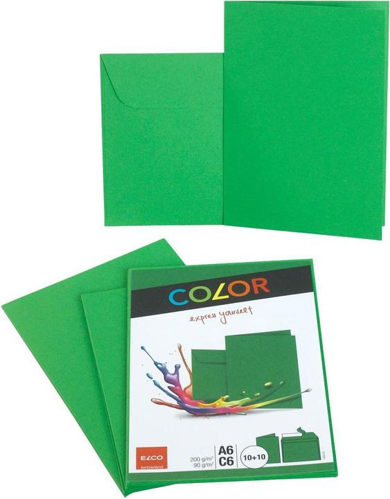 Produktbild Elco Doppelkarten mit Briefumschläge Color (A6, C6, 20 x)