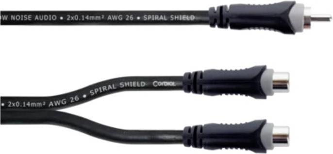 Actual product image Cordial 14891 Klinke / Cinch Audio Y-Adapter (1x Cinch-Stecker - 2x Cinch-Buchse (0.30 m, Cinch)