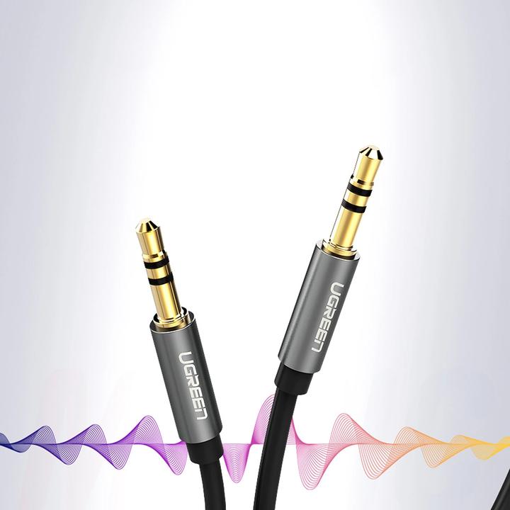 Produktbild Ugreen AV119 Jack cable 3.5mm AUX 3m (black) (3 m, 3.5mm Klinke (AUX))