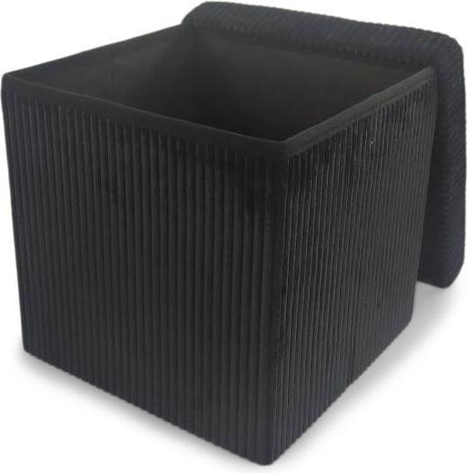 Productafbeelding Domoletti Pouf Maeo, black, 38 cm x 38 cm x 38 cm