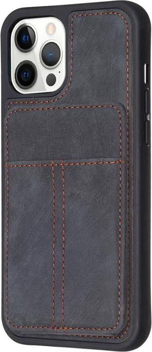 Actual product image Cover-Discount iPhone 15 Pro Max - Kickstand Case with card slots black (Apple iPhone 15 Pro Max)