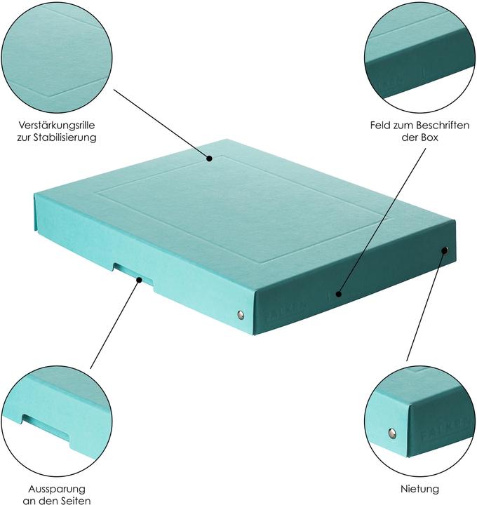 Produktbild Falken PURE Box Pastell A4 40 mm Füllhöhe azurblau (A4)