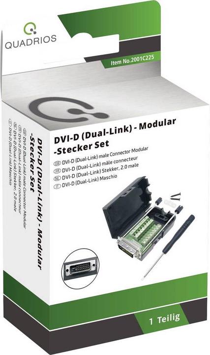 Produktbild Quadrios DVI Steckverbinder D ( Link) Modular Stecker Set