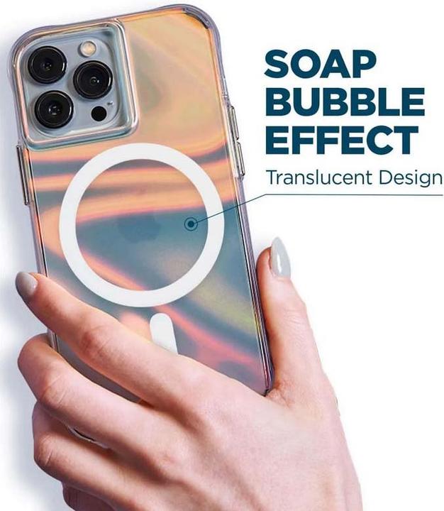 Immagine prodotto Case-Mate Bolla di sapone MagSafe - Custodia per iPhone 14 Pro Max (iridescente) (Apple iPhone 14 Pro Max)