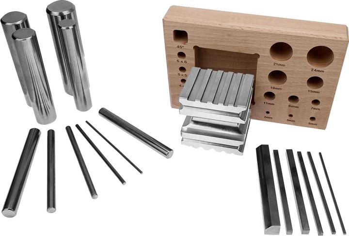 Image du produit Paulimot Universalpunzen-Set mit Riefenanke, 17-teilig