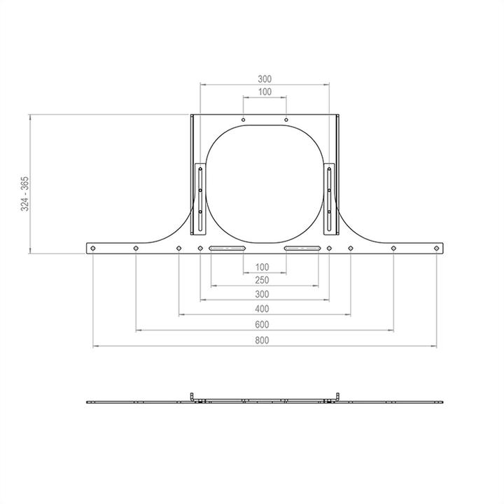 Actual product image Hagor Logitech Rally Adapter 140-218cm 55-86inch Screens Adapter suitable Logitech Rally Bar (Wall, 55" - 86")