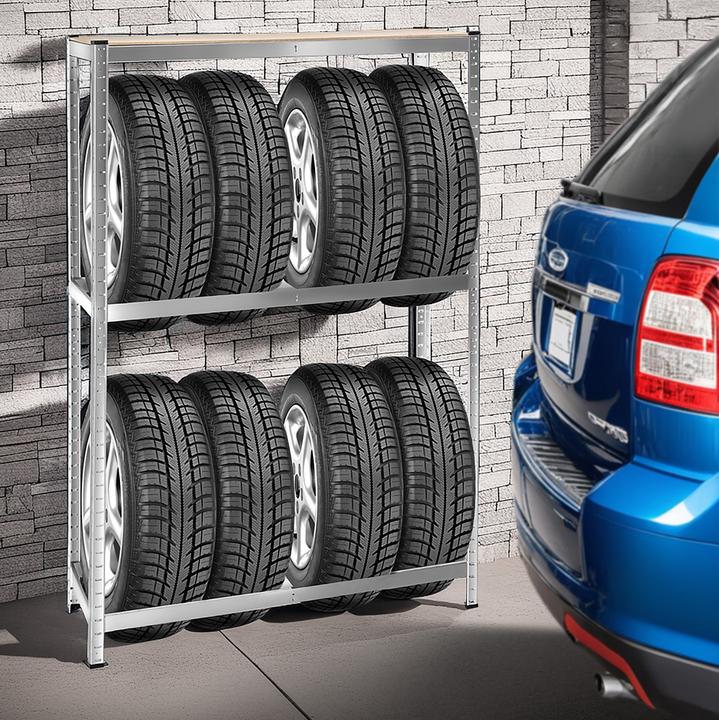Actual product image tectake Tyre rack for up to 8 tyres