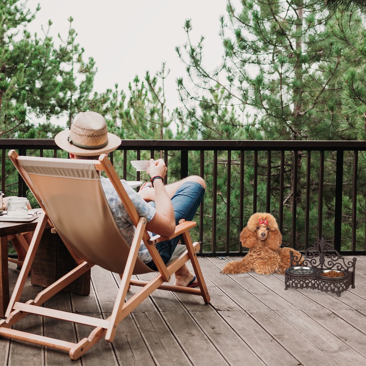 Immagine prodotto Relaxdays Supporto ciotole per cani stile antico (0.30 l)
