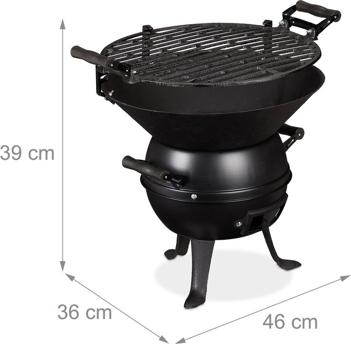 Image du produit Relaxdays Barbecue tonneau (35 cm)