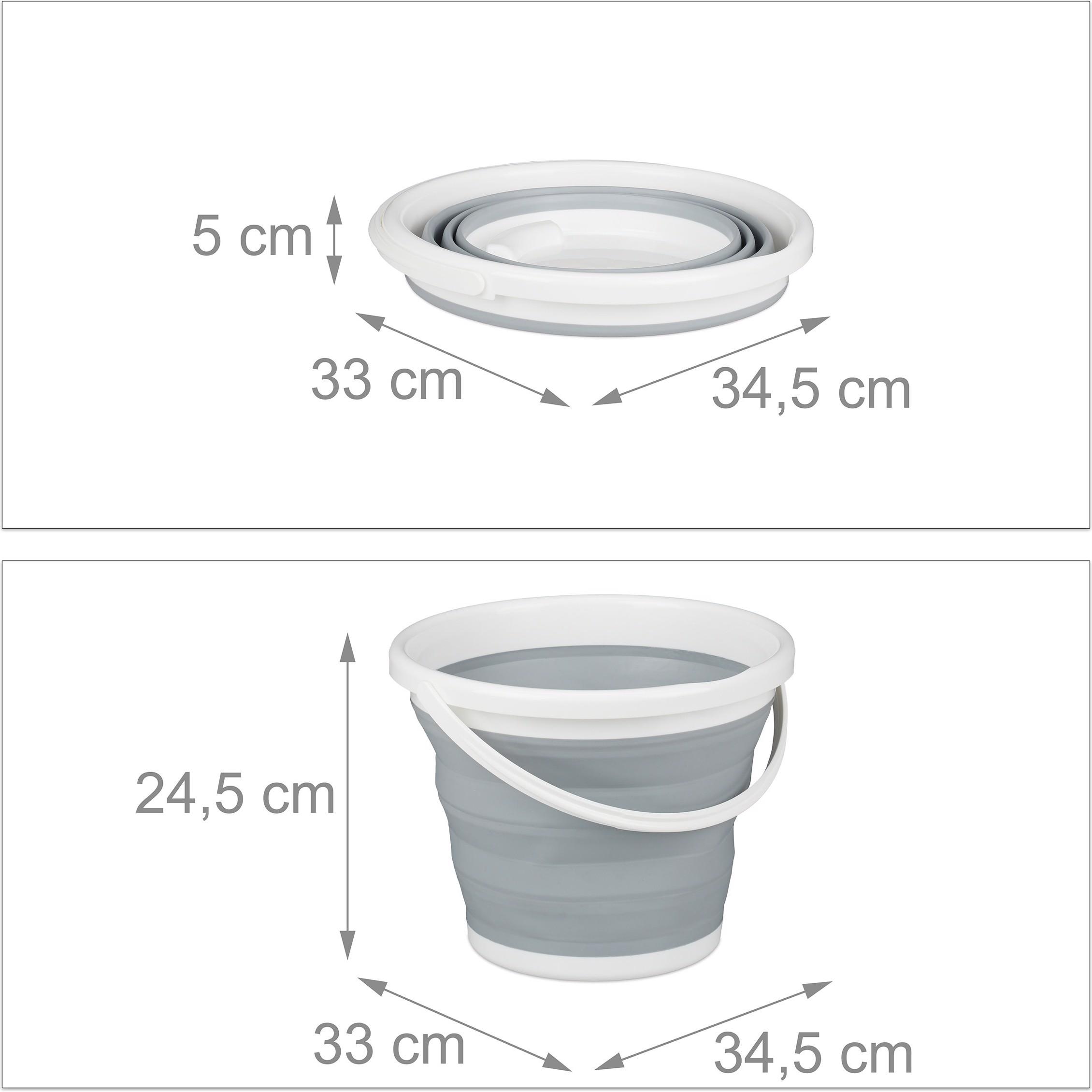 Thumbnail - Relaxdays Falteimer, Reinigungsutensil, Grau