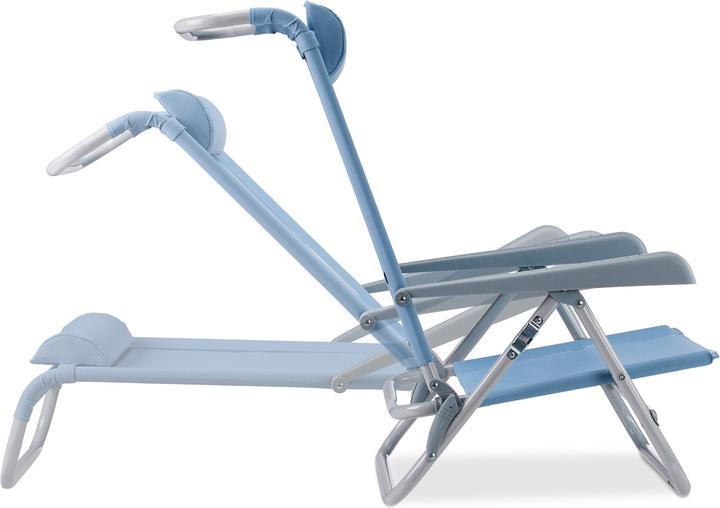 Image du produit Relaxdays Chaise de plage pliante avec repose-tête