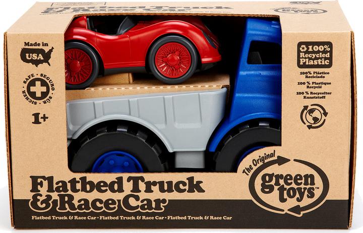 Actual product image Green Toys Flatbed with Race Car