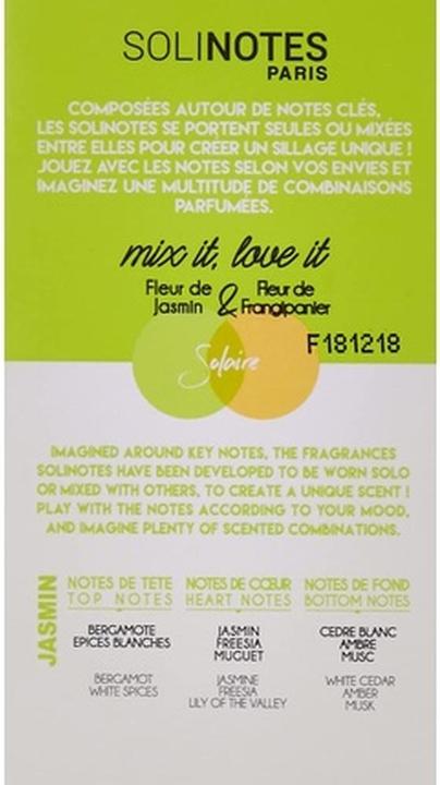 Actual product image Solinotes Paris Solinotes - Fleur De Jasmin Eau De Parfum (Eau de parfum, 50 ml)