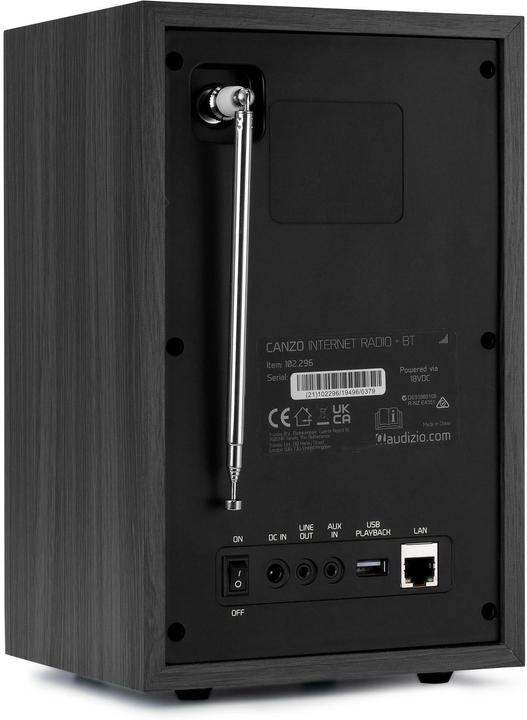 Immagine prodotto Audizio Internetradio - Canzo - FM & DAB radio - Bluetooth - Afneembaar frontpaneel - (DAB, FM, Web radio, Bluetooth, WiFi)