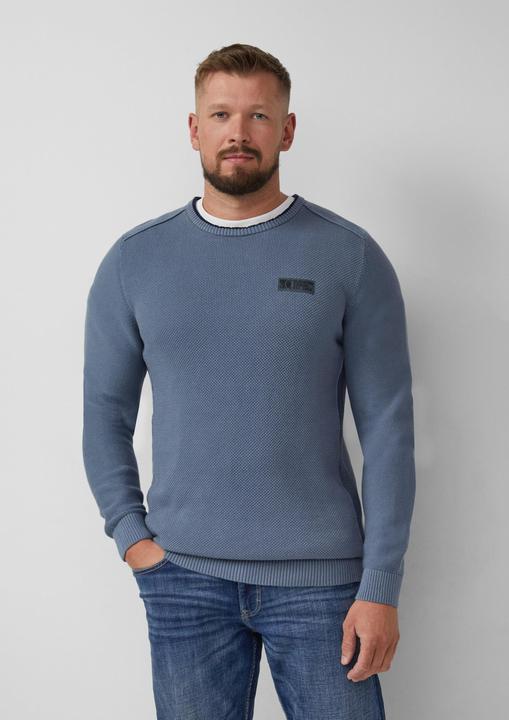 Actual product image s.Oliver Strickpullover Strickpullover aus Baumwolle mit Struktur (XXL)
