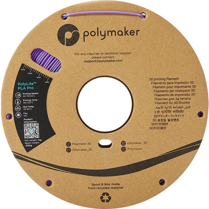 Immagine prodotto Polymaker PolyLite PLA PRO viola 1,75 mm 1 kg (1.75 mm, 1000 g)