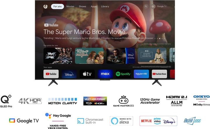 Actual product image TCL C69 Series 85C69B TV 2.16 m (85") 4K Ultra HD Smart TV WLAN Titan 450 cd/m² (85", QLED, 4K, 2024)