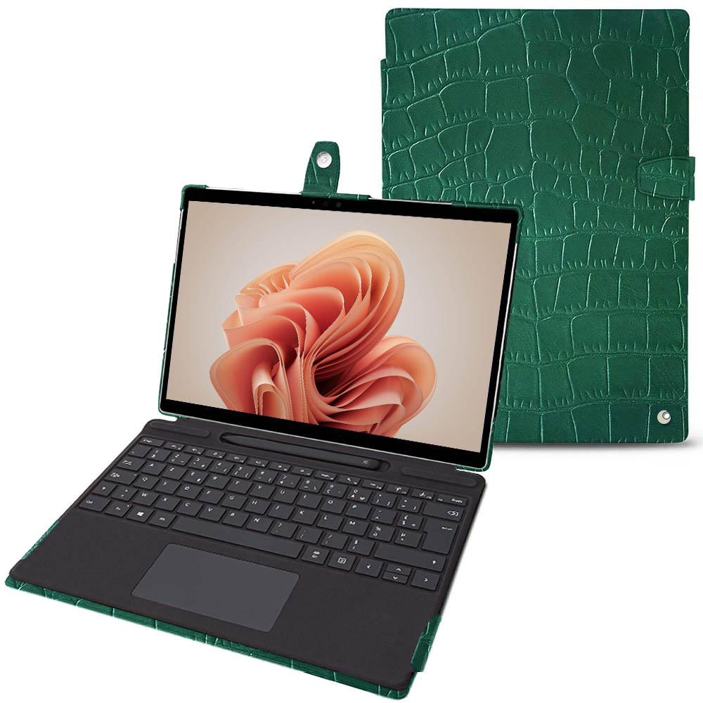 Noreve Lederschutzhülle Microsoft Surface Pro 9 (Surface Pro), Tablet Hülle, Grün