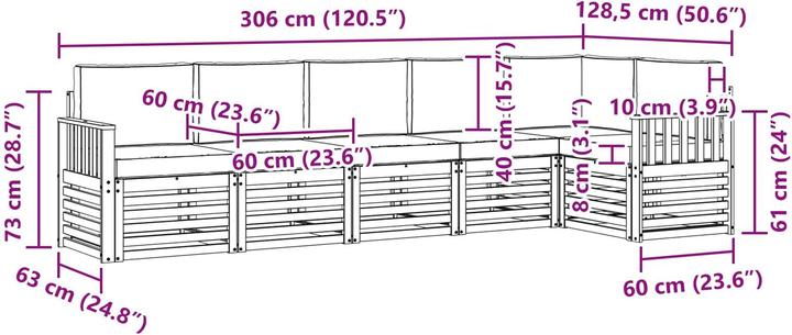 Produktbild vidaXL Outdoor-Sofa