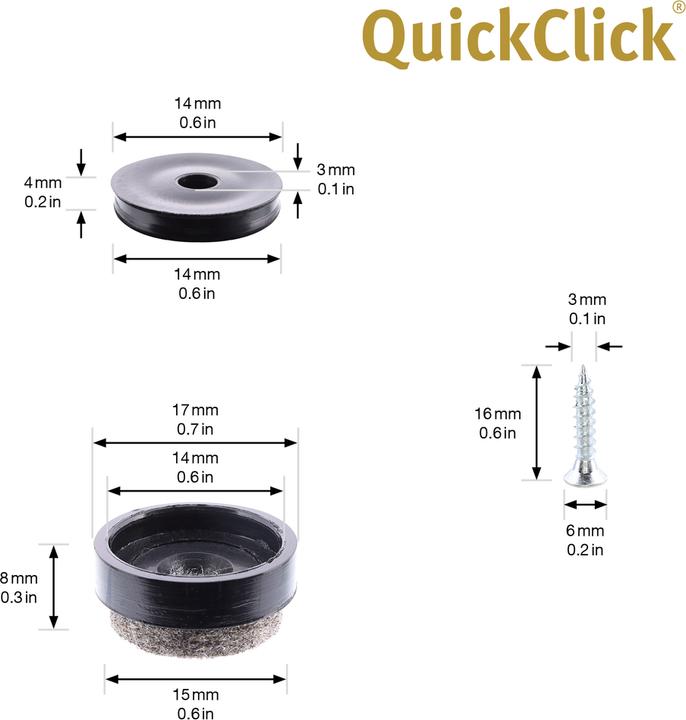 Produktbild QuickClick (Filzgleiter, 4 Stk.)