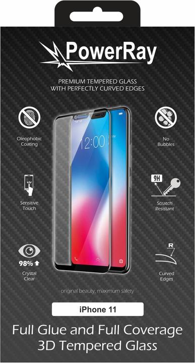 Immagine prodotto PowerRay Vetro pieno di colla (1 Pezzo/i, Apple iPhone 11)
