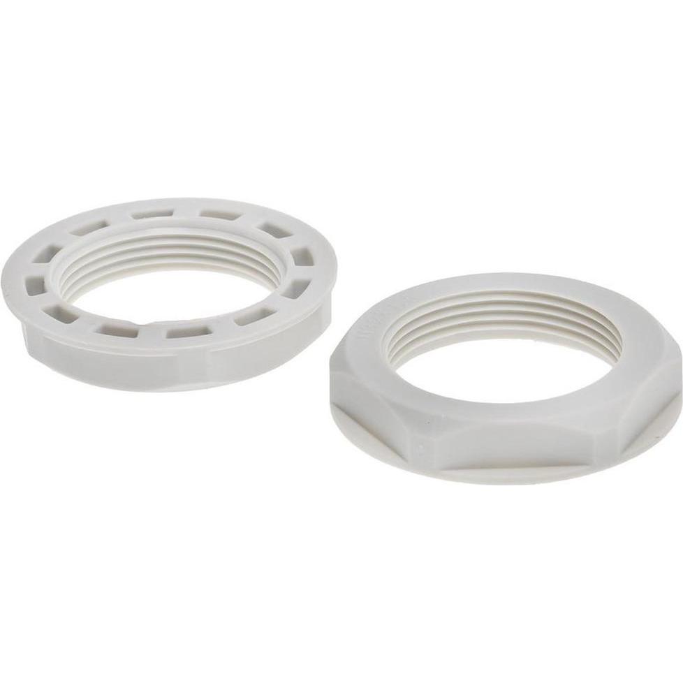 RS PRO, Dadi + Rondelle, M32 x 1.5 Grey locknut IP68 (M32)