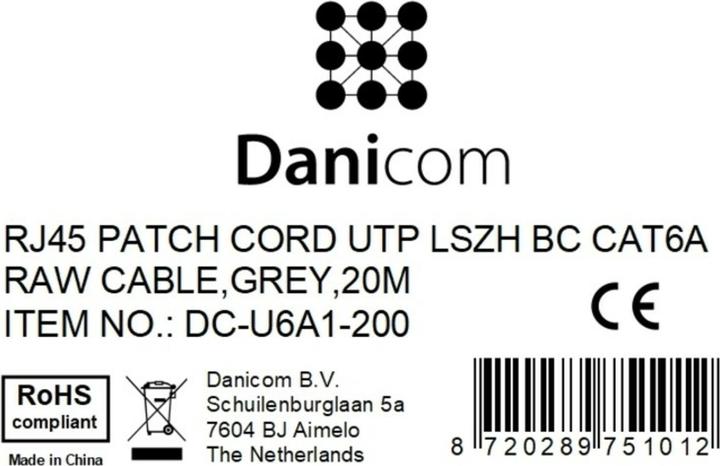 Produktbild Dsit CAT6a Netzwerkkabel 100% Kupfer (CAT6a, 20 m)